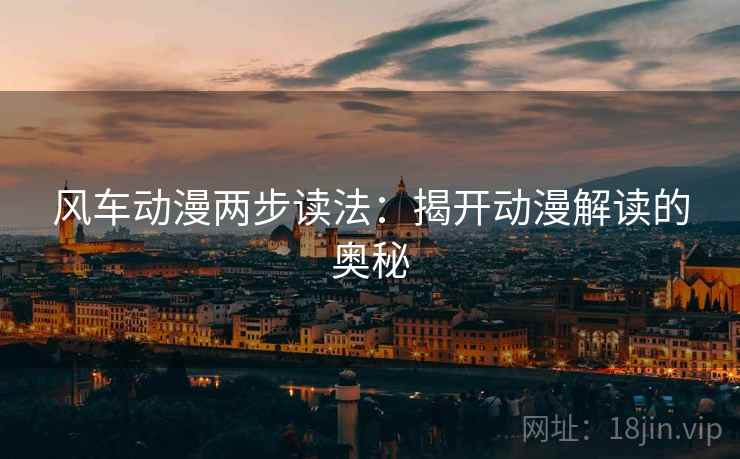 风车动漫两步读法：揭开动漫解读的奥秘