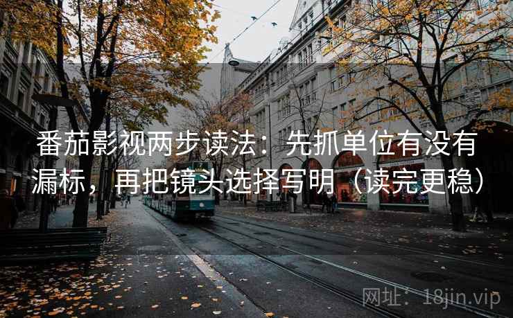 番茄影视两步读法：先抓单位有没有漏标，再把镜头选择写明（读完更稳）
